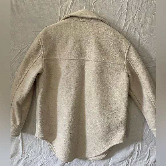 32. Jackson Rowe Cream Sherpa Shacket - Picture 3 of 5